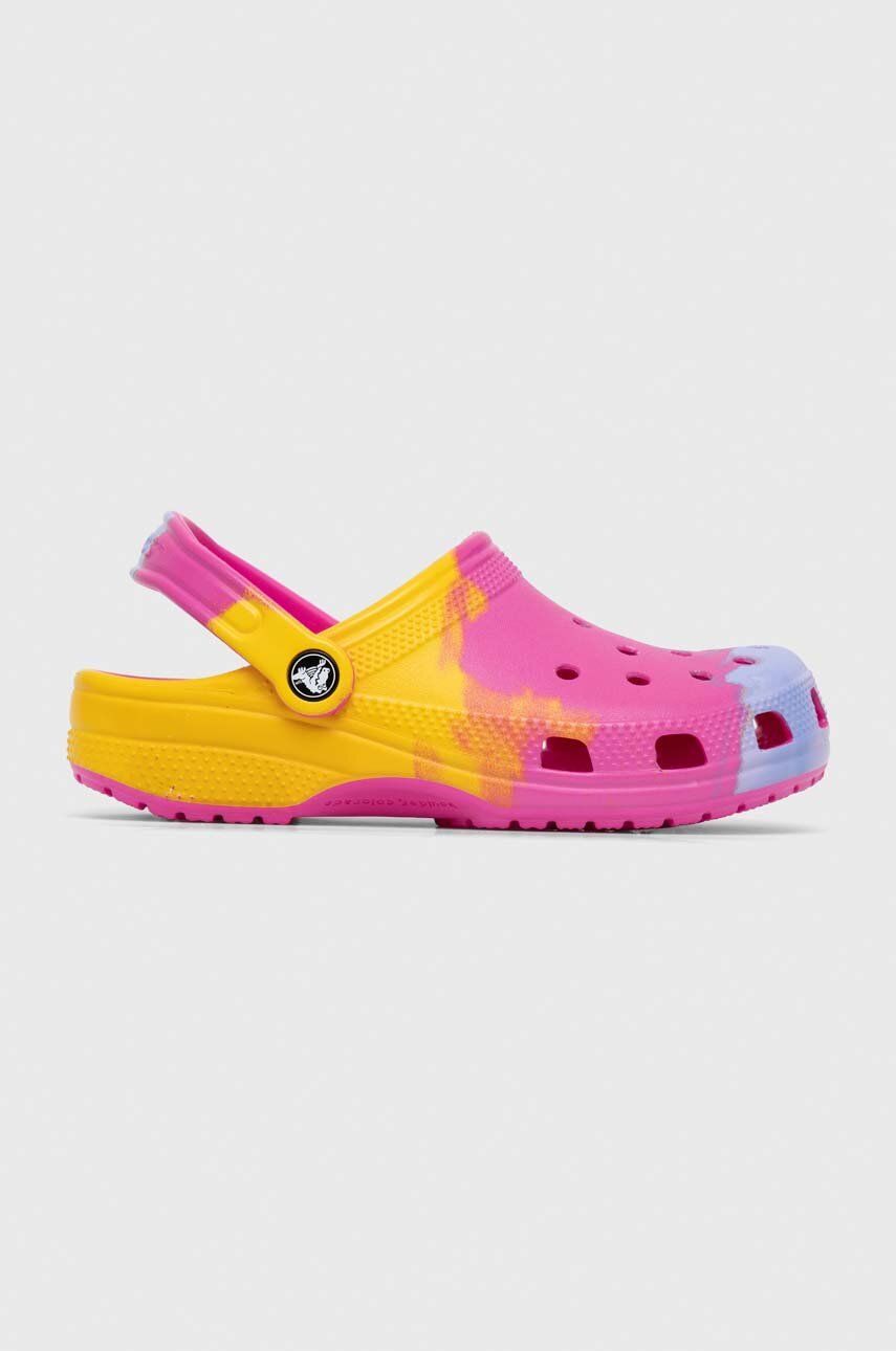 Levně Dětské pantofle Crocs CLASSIC OMBRE CLOG fialová barva