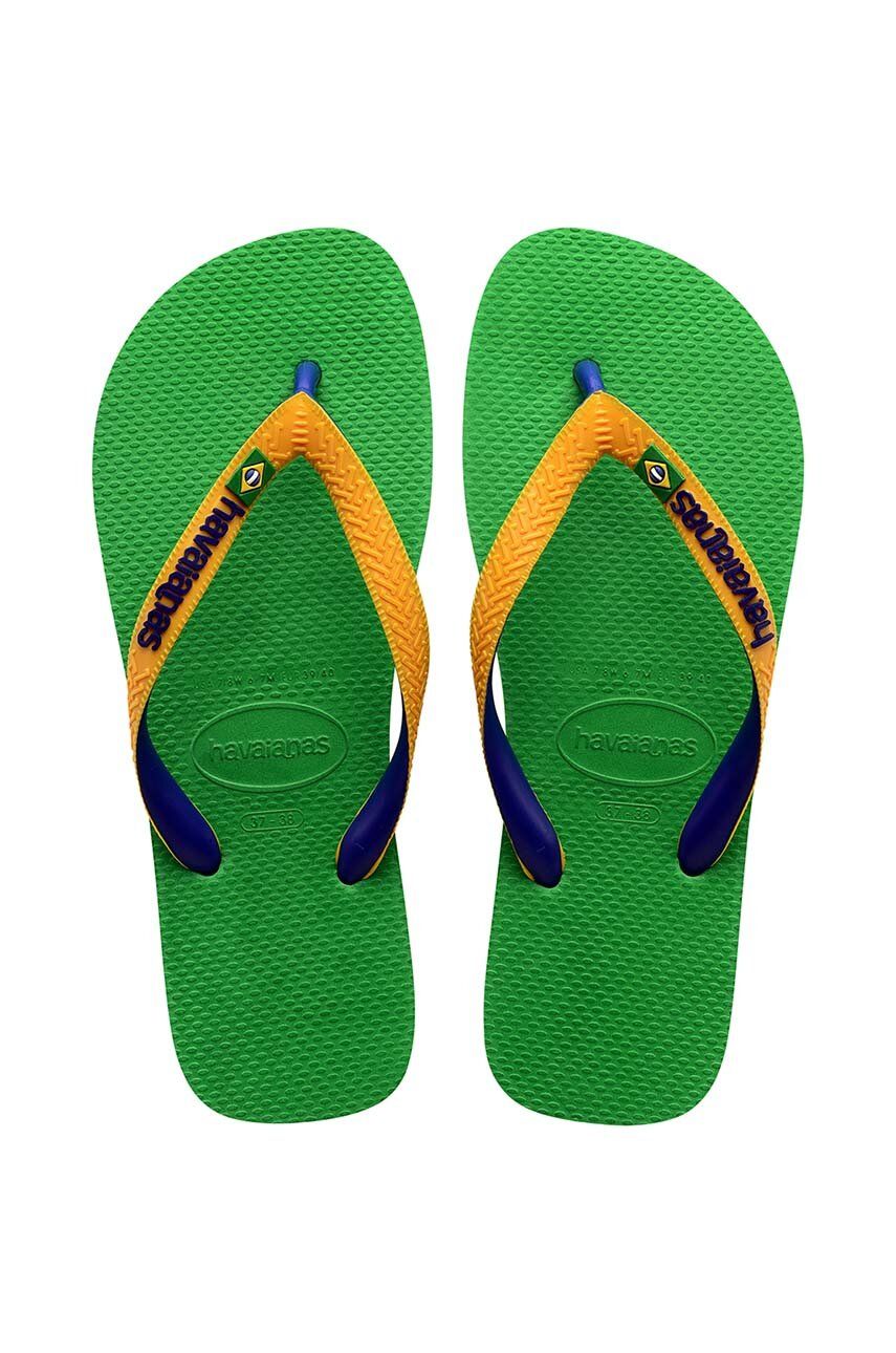 Detské žabky Havaianas BRASIL MIX zelená farba