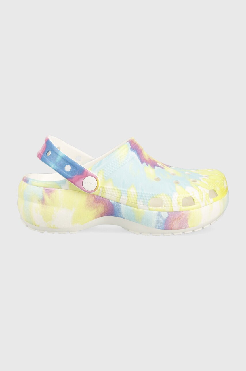 

Дитячі шльопанці Crocs Graphic Clog Wedge колір коричневий