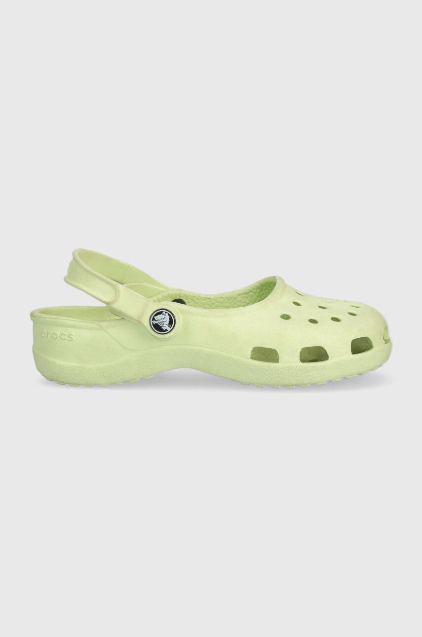 Dětské pantofle Crocs 543905 zelená barva - zelená -  Umělá hmota