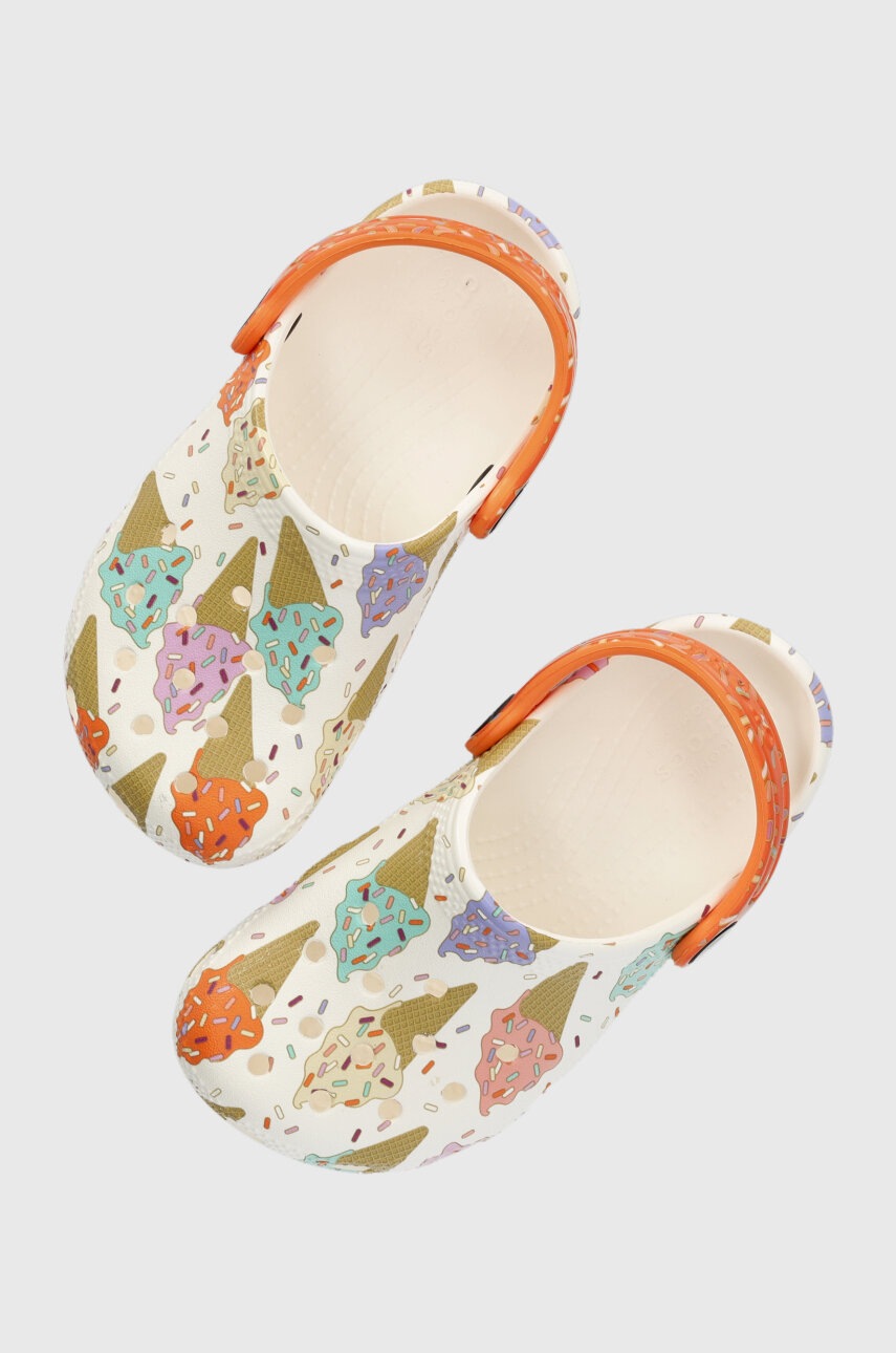 

Детски чехли Crocs CLASSIC ICE CREAM GRAPHI в бяло, Бял