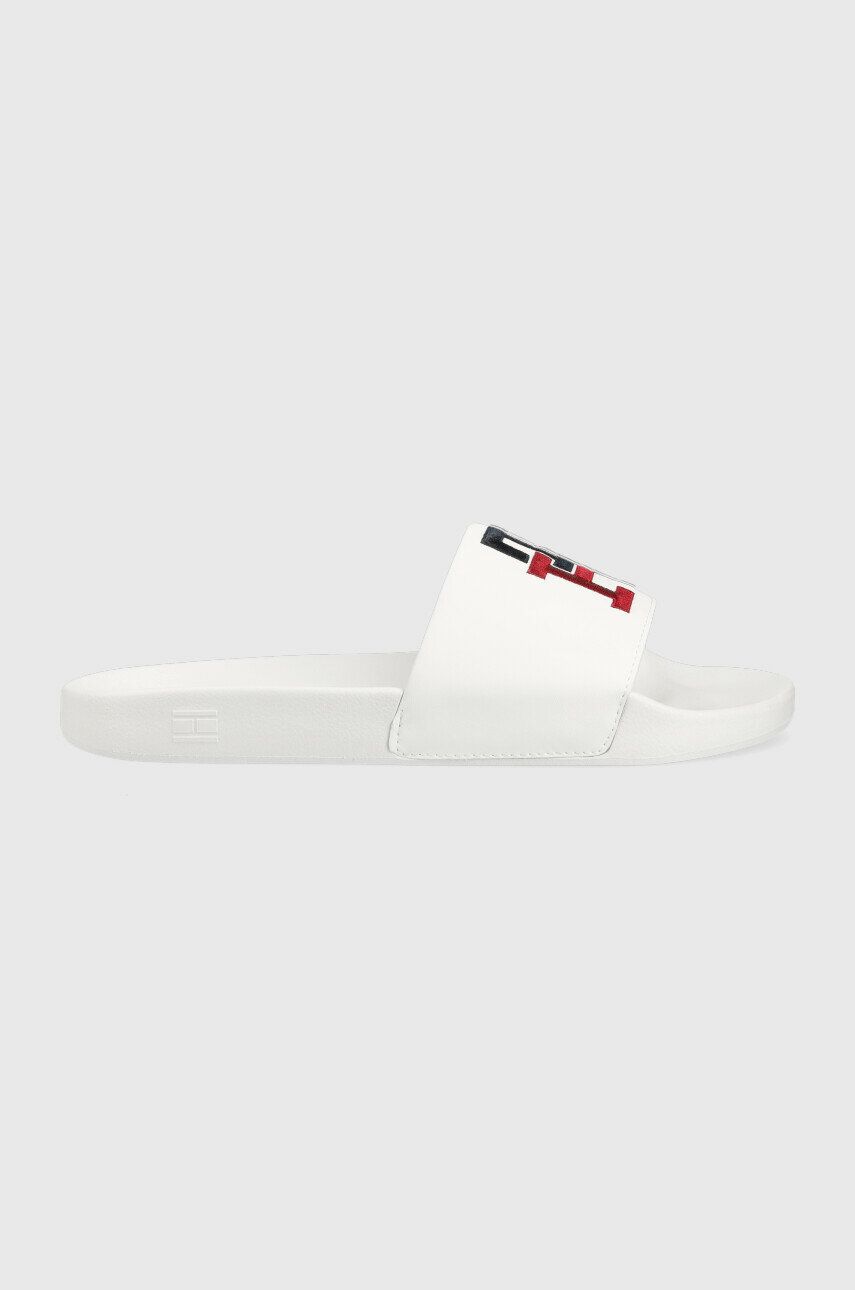 

Чехли Tommy Hilfiger TH RAISED EMBROIDERY POOL SLIDE в бяло, Бял