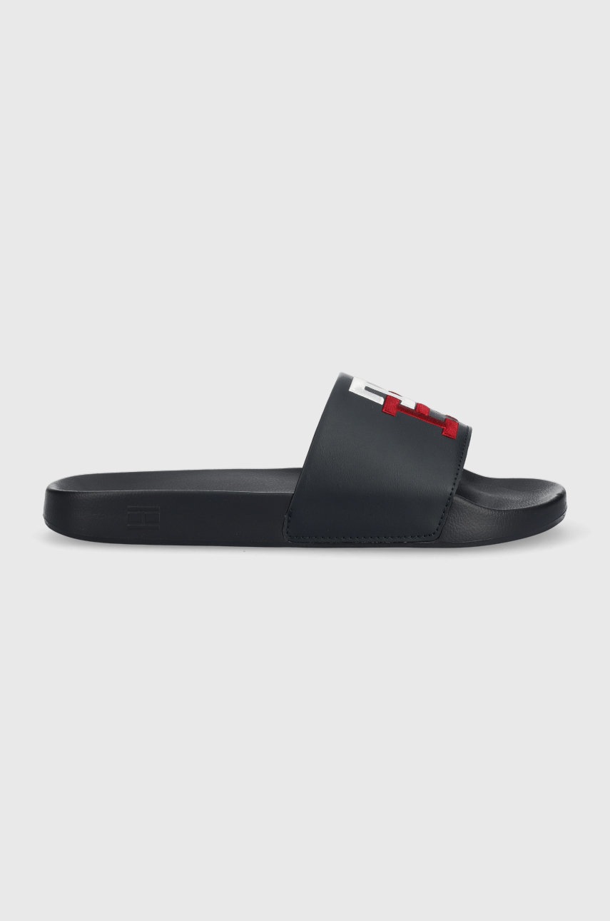 

Шлепанцы Tommy Hilfiger TH RAISED EMBROIDERY POOL SLIDE мужские цвет синий