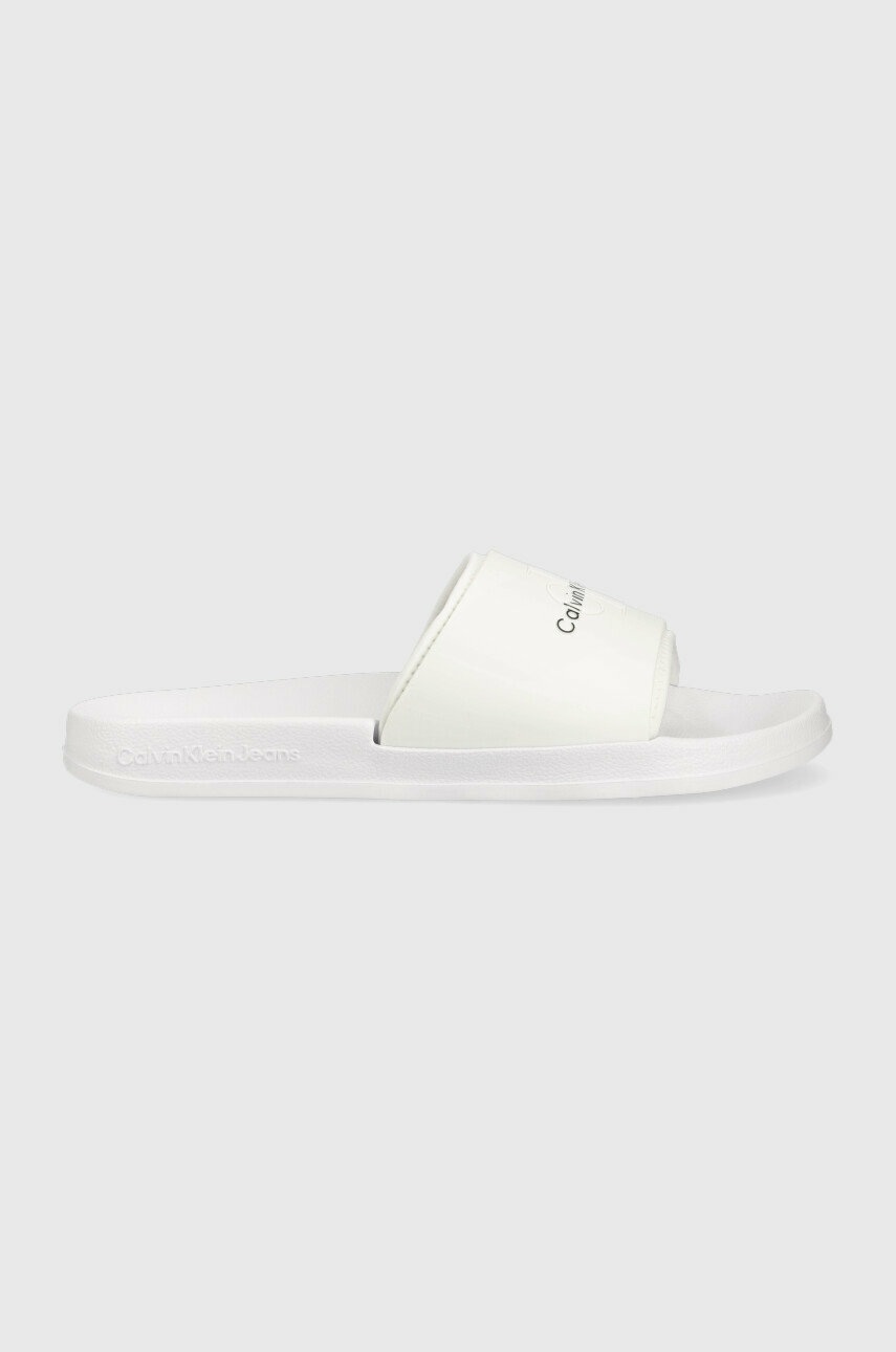 

Чехли Calvin Klein Jeans SLIDE MONOGRAM TPU в бяло YM0YM00361, Бял