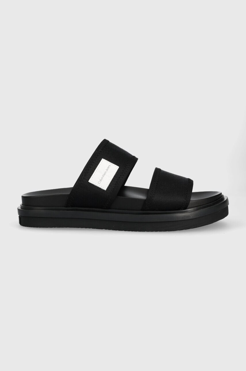 

Чехли Calvin Klein Jeans SANDAL BADGE STORY в черно YM0YM00642, Черен