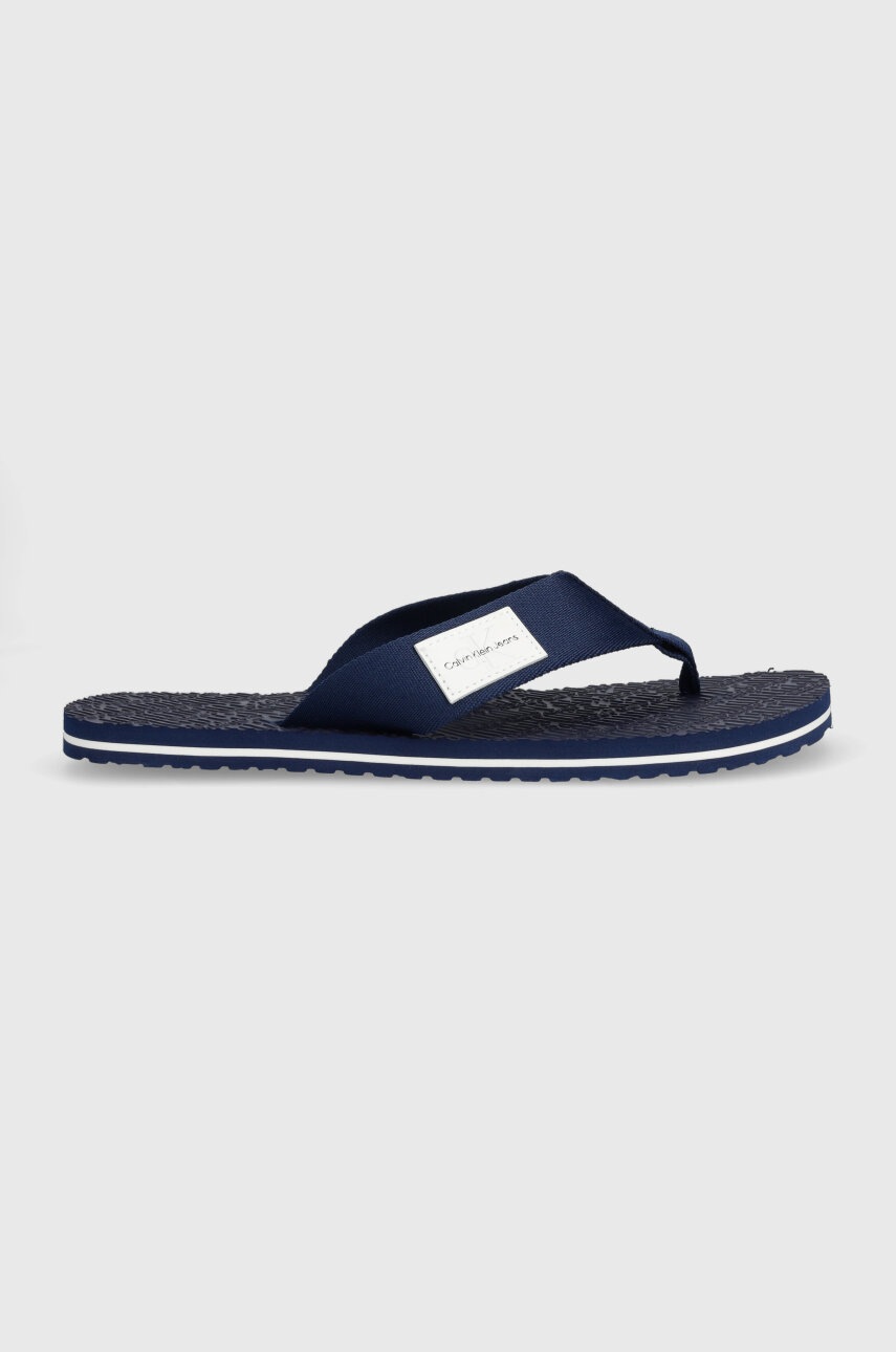 

Джапанки Calvin Klein Jeans BEACH SANDAL WOVEN PATCH в тъмносиньо, Тъмносин