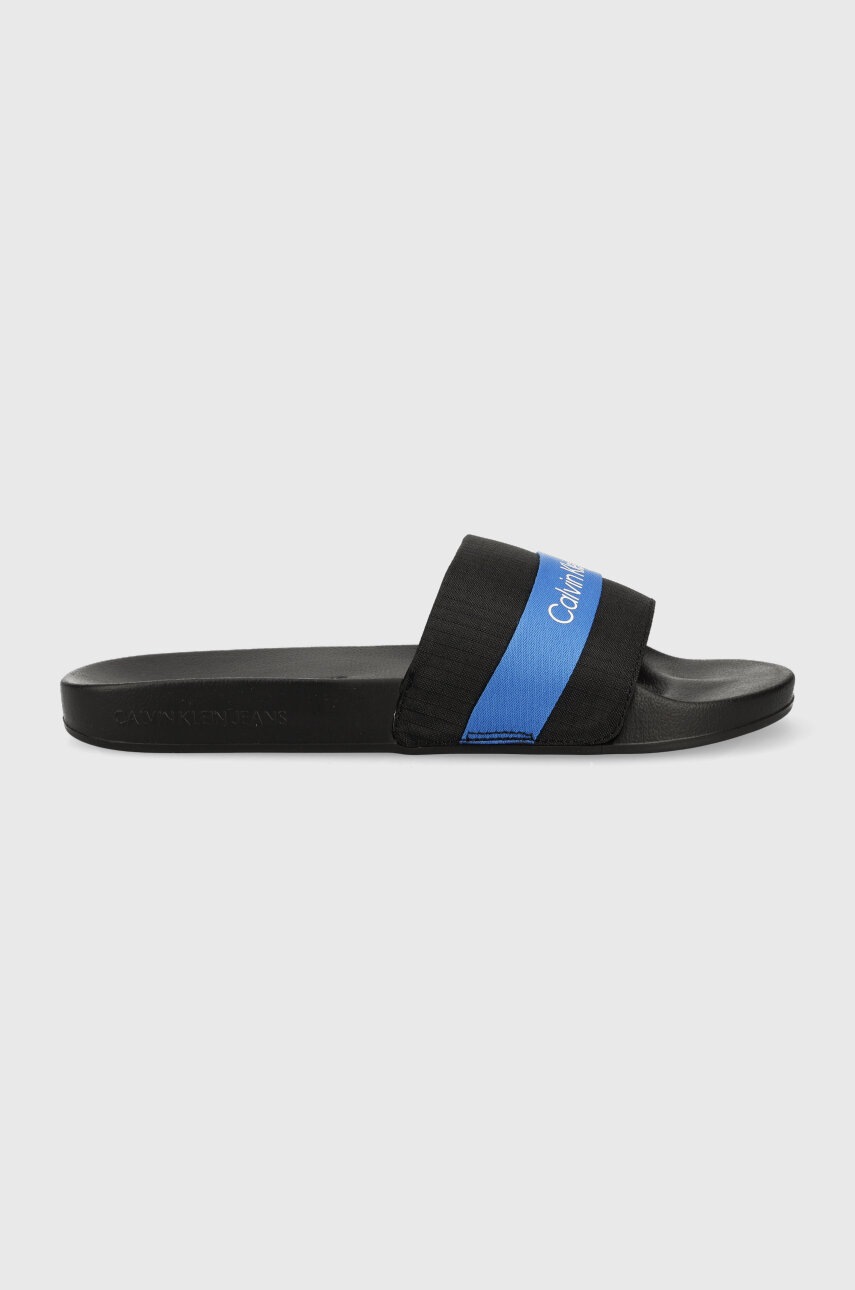 

Чехли Calvin Klein Jeans SLIDE WEBBING в черно YM0YM00663, Черен