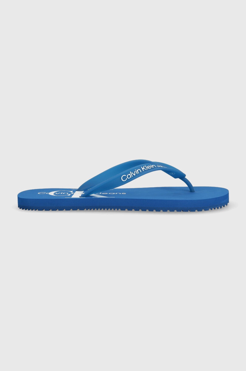 

Джапанки Calvin Klein Jeans BEACH SANDAL MONOGRAM TPU в синьо, Син