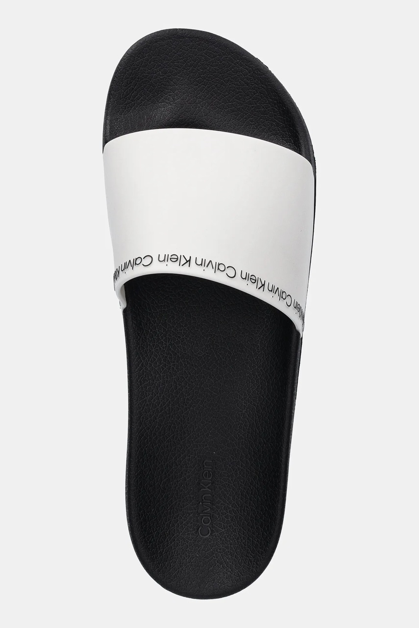 Шльопанці Calvin Klein POOL SLIDE RUBBER чоловічі колір білий HM0HM00981 