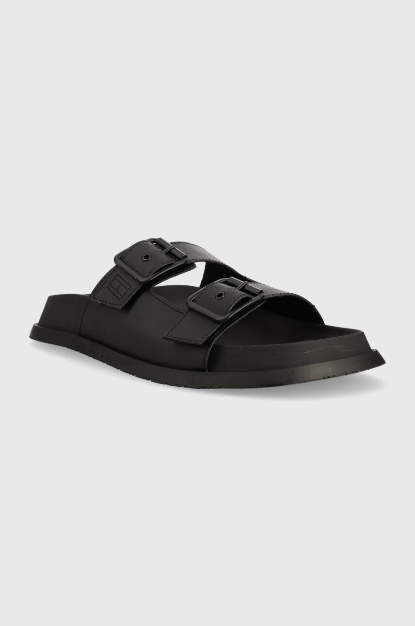 Παντόφλες Tommy Jeans SANDAL χρώμα: μαύρο, EM0EM01148