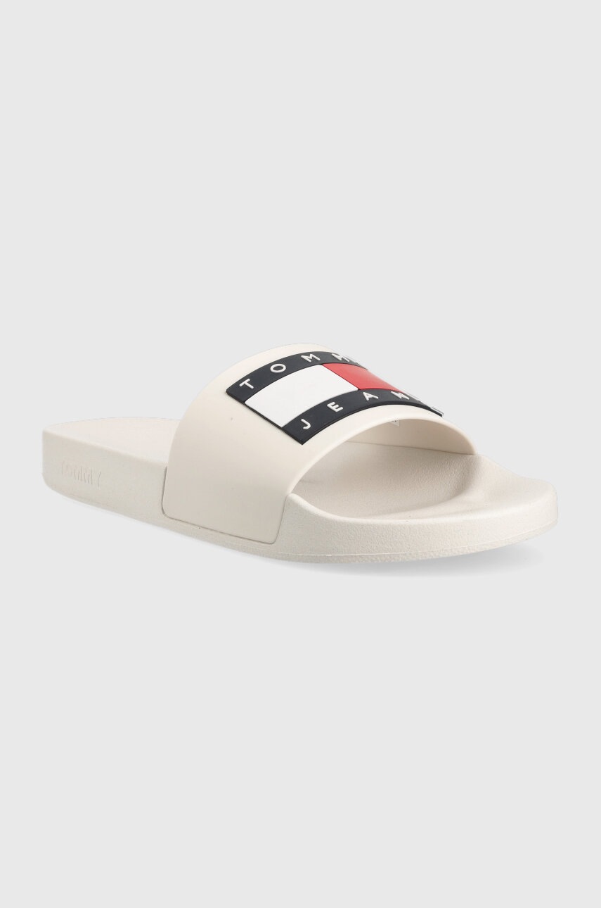 Παντόφλες Tommy Jeans POOL SLIDE ESS χρώμα: μαύρο, EM0EM01191 φωτογραφία
