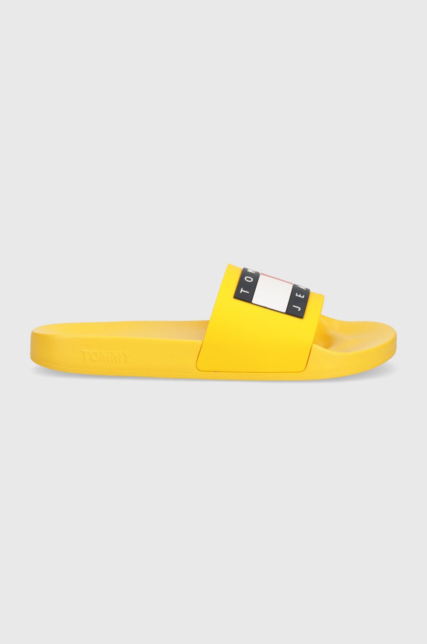 Παντόφλες Tommy Jeans POOL SLIDE ESS χρώμα: μαύρο, EM0EM01191 φωτογραφία