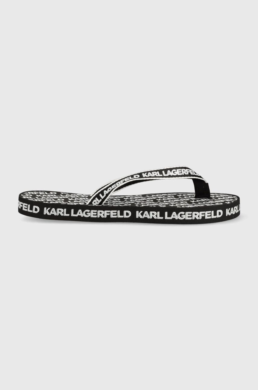 Žabky Karl Lagerfeld KOSTA MNS pánské, černá barva, KL71003 - černá -  Svršek: Umělá hmota