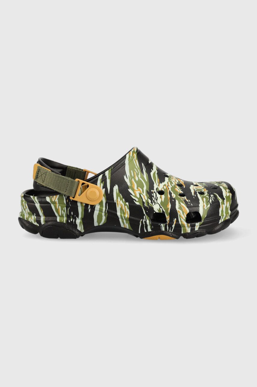 Crocs papuci Classic All Terain Camo Clog bărbați, culoarea verde, 208062 208062.0C4-0C4