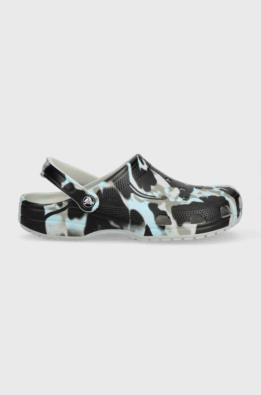 Crocs papuci Classic Spray Camo Clog bărbați, culoarea gri 208261