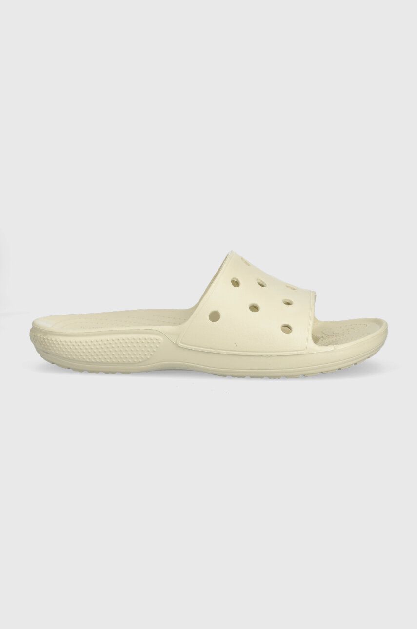 Pantofle Crocs Classic Slide pánské, béžová barva, 206121, 206121.2Y2.M-2Y2 - béžová -  Svršek:
