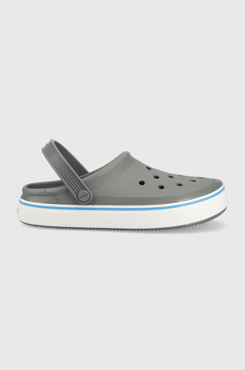 Crocs Papuci Crocband Clean Clog Bărbați, Culoarea Gri, 208371