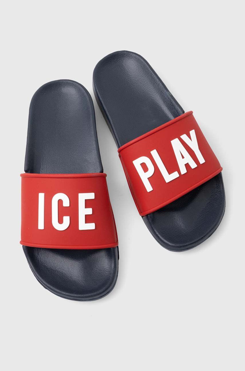 Pantofle Ice Play pánské, tmavomodrá barva, RIBERA001U 3G1 M - námořnická modř -  Svršek: Umělá
