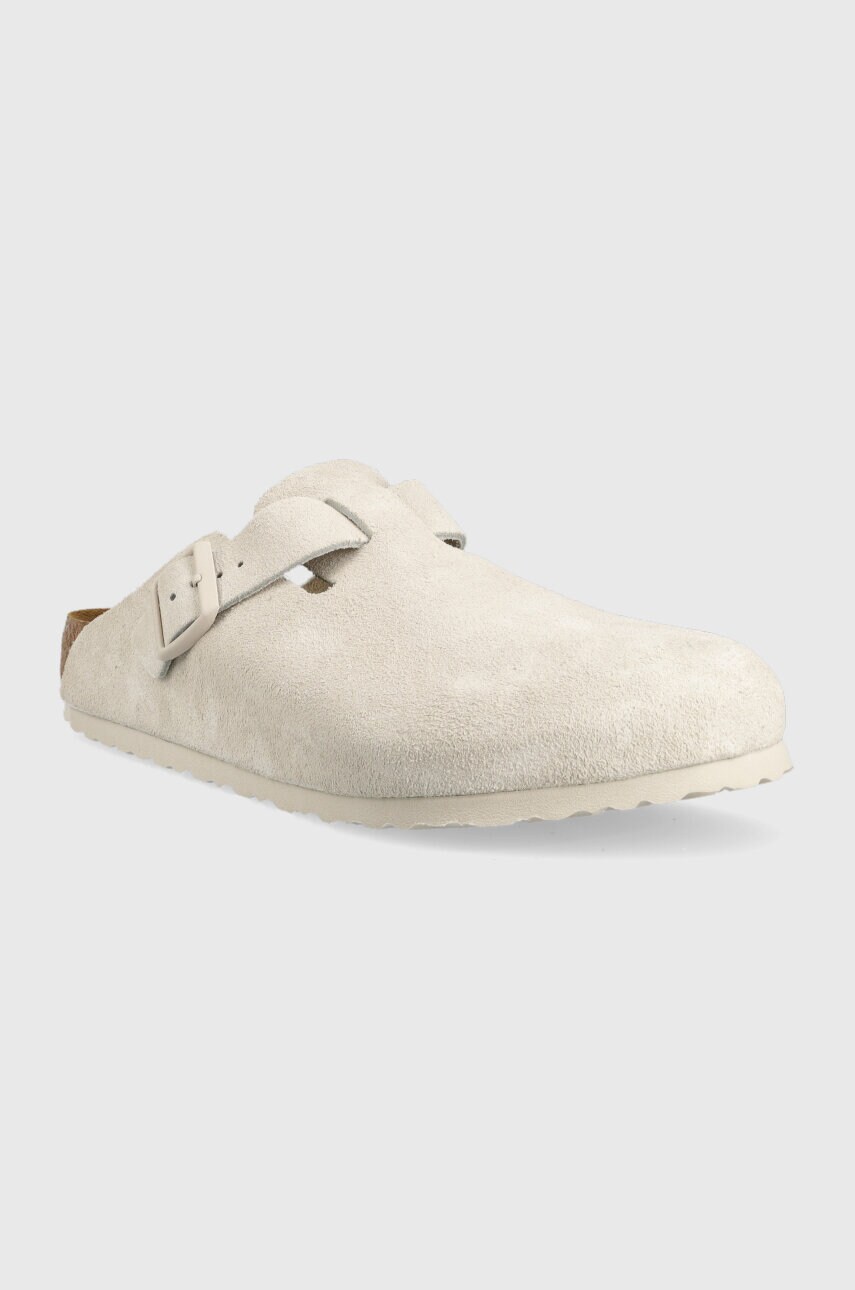 

Замшеві шльопанці Birkenstock Boston чоловічі колір білий Boston
