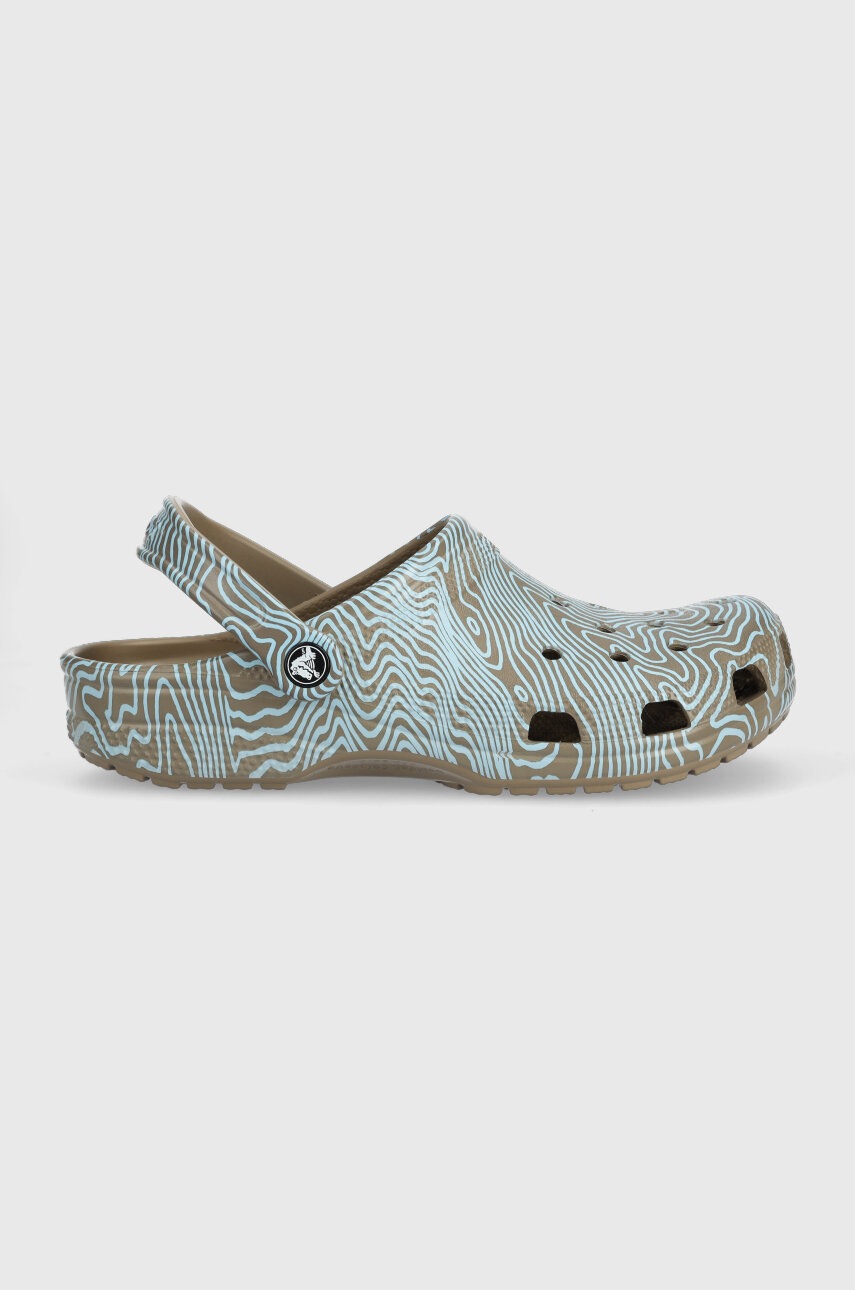 

Чехли Crocs Classic Topographic Clog в кафяво 208263, Кафяв
