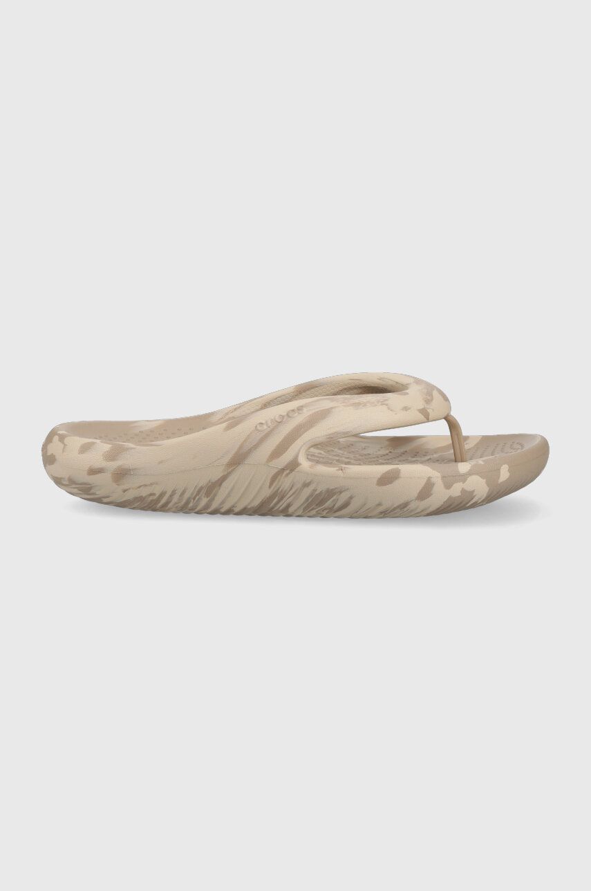 Levně Žabky Crocs Mellow Marbled Flip šedá barva, 208580