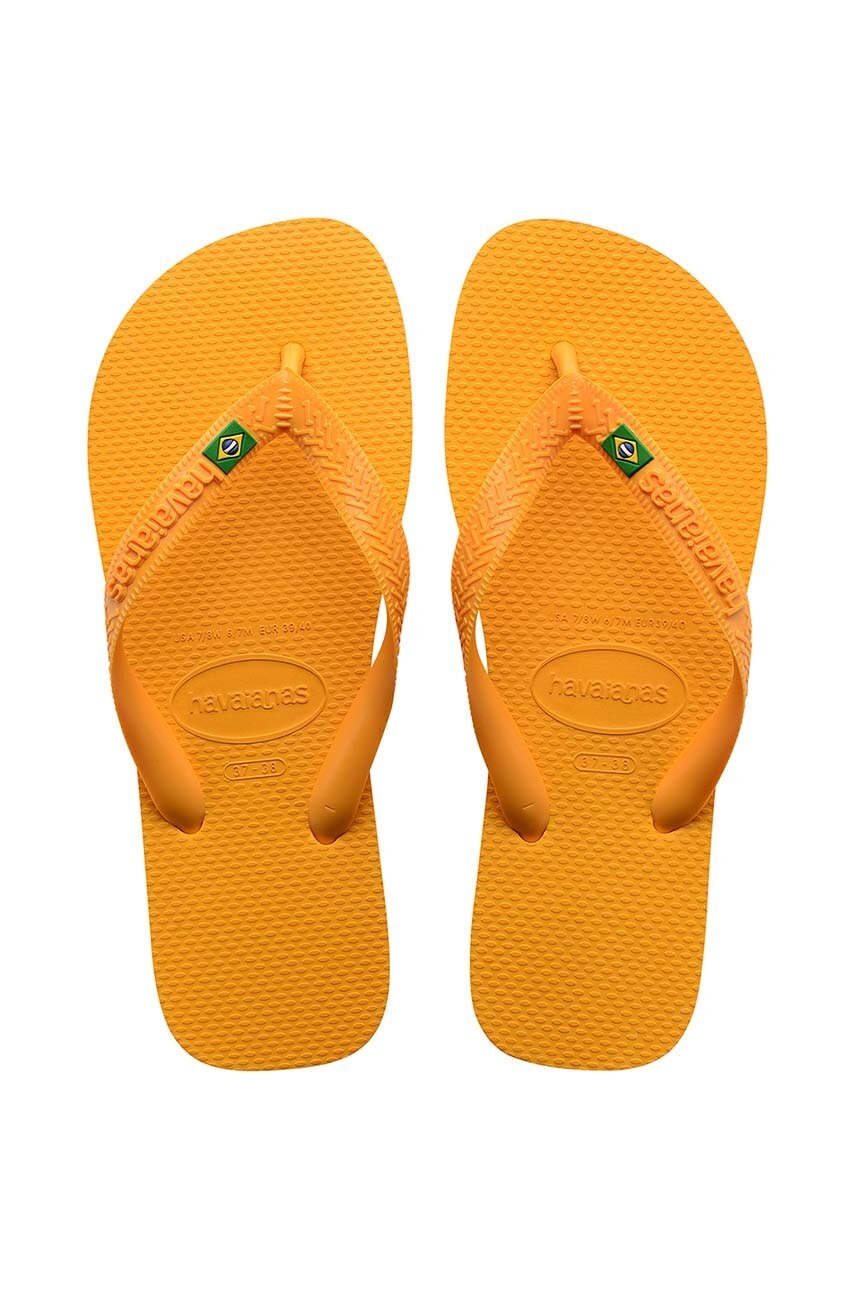 Havaianas slapi BRASIL culoarea galben, 4000032.1740