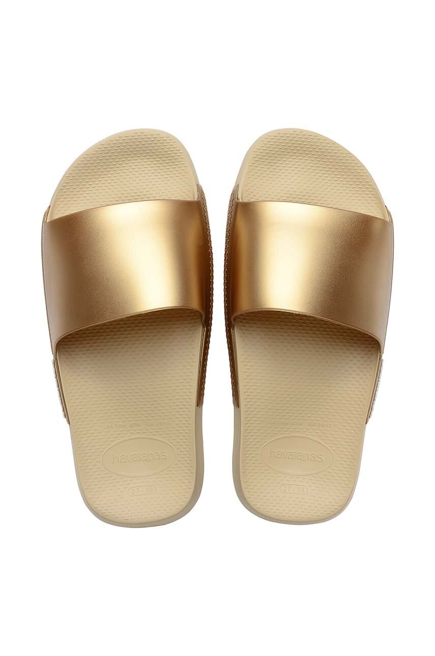 Havaianas Papuci Slide Classic Culoarea Auriu, 4147131.0154