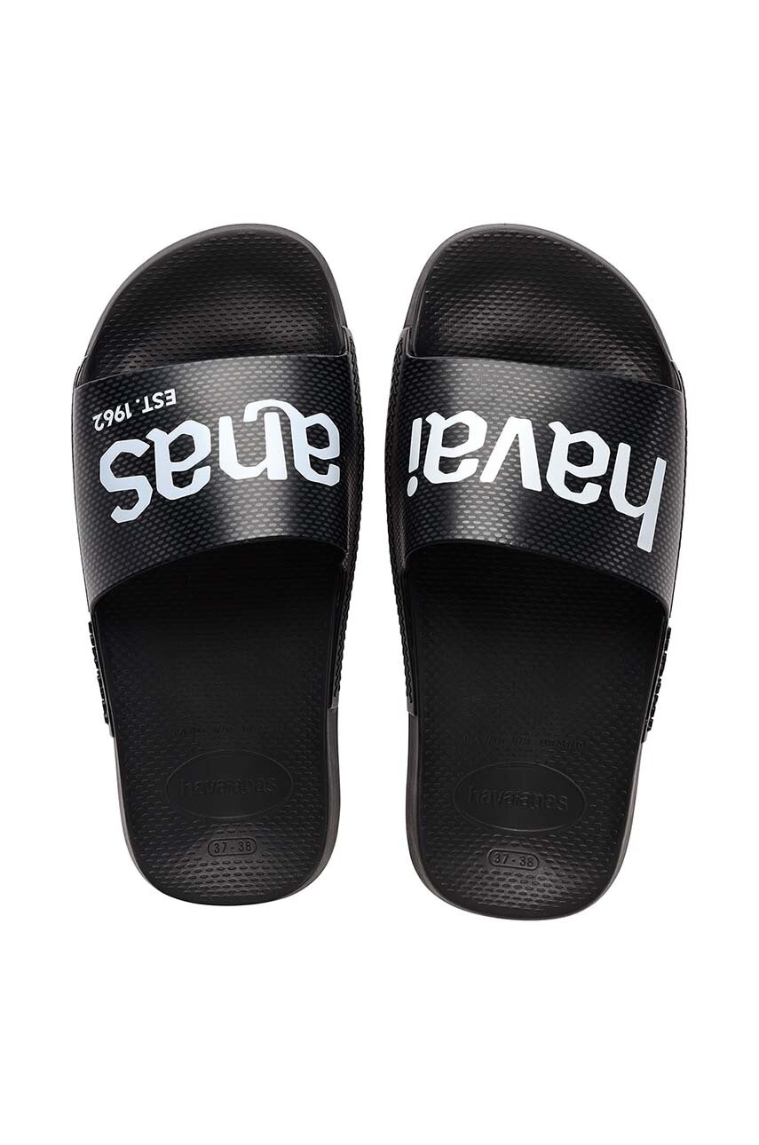 Havaianas Papuci Slide Classic Logomania Culoarea Negru, 4148124.0090