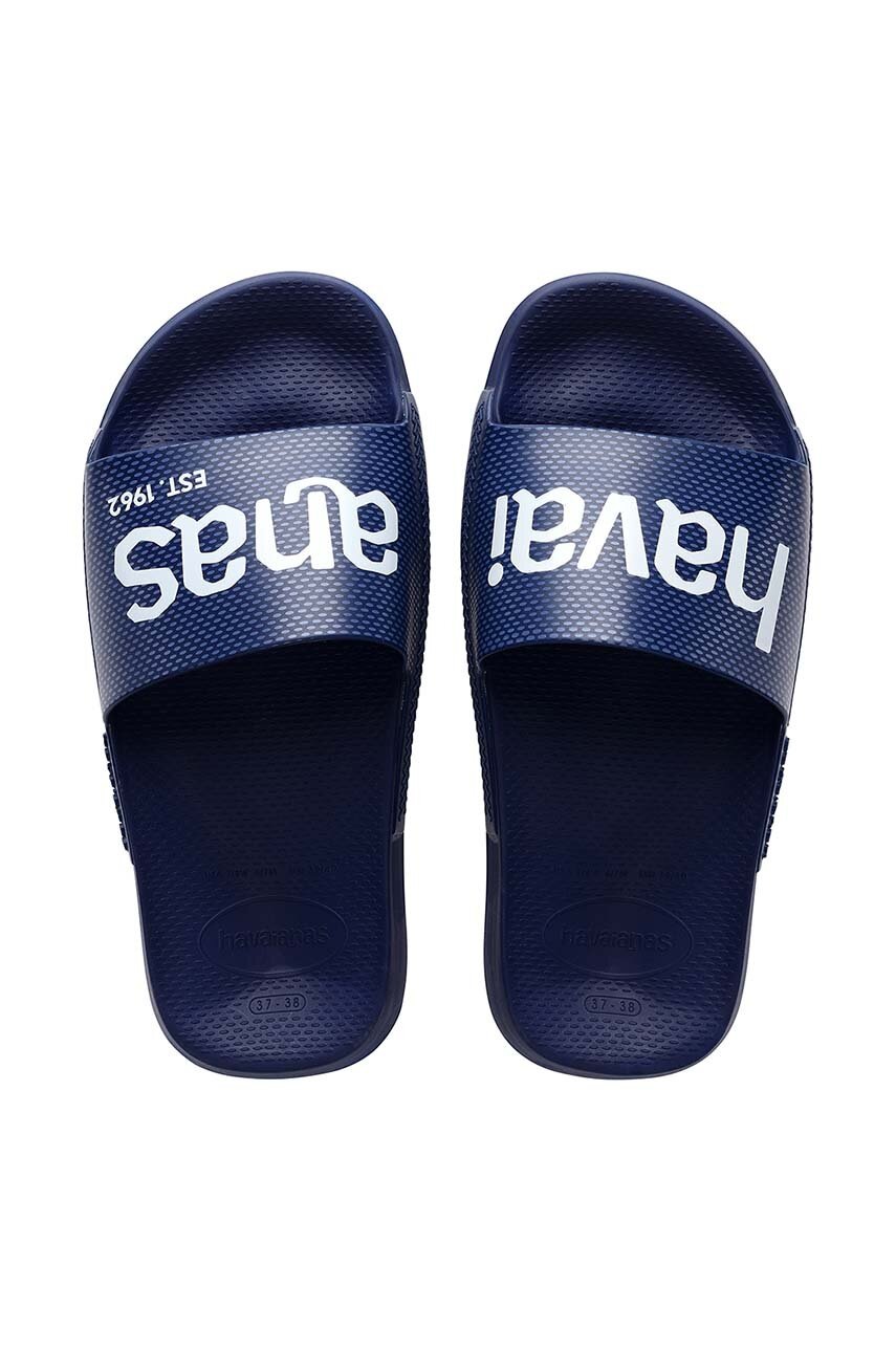 Havaianas Papuci Slide Classic Logomania Culoarea Albastru Marin, 4148124.0555