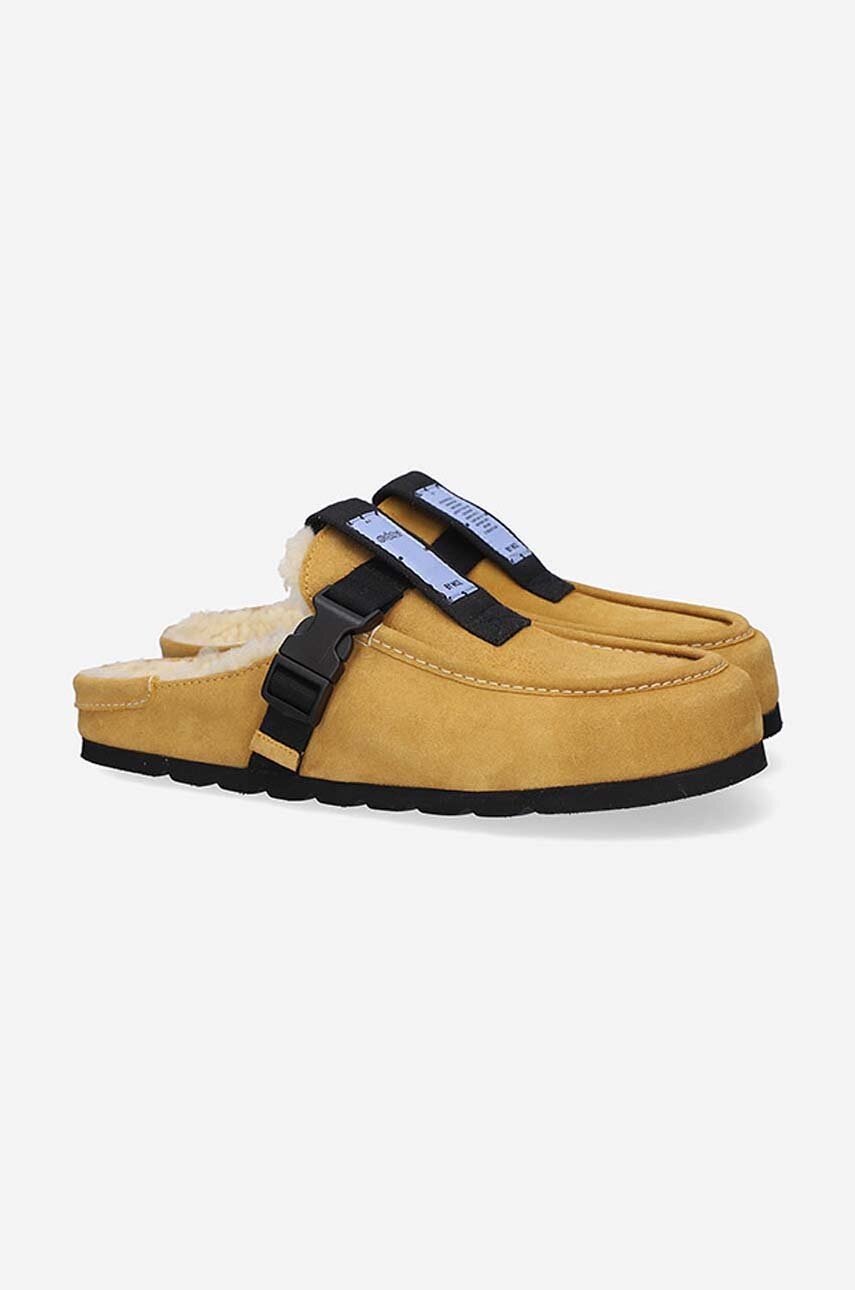 Замшеві шльопанці MCQ Grow-Up колір жовтий 682023R27982001-YELLOW 