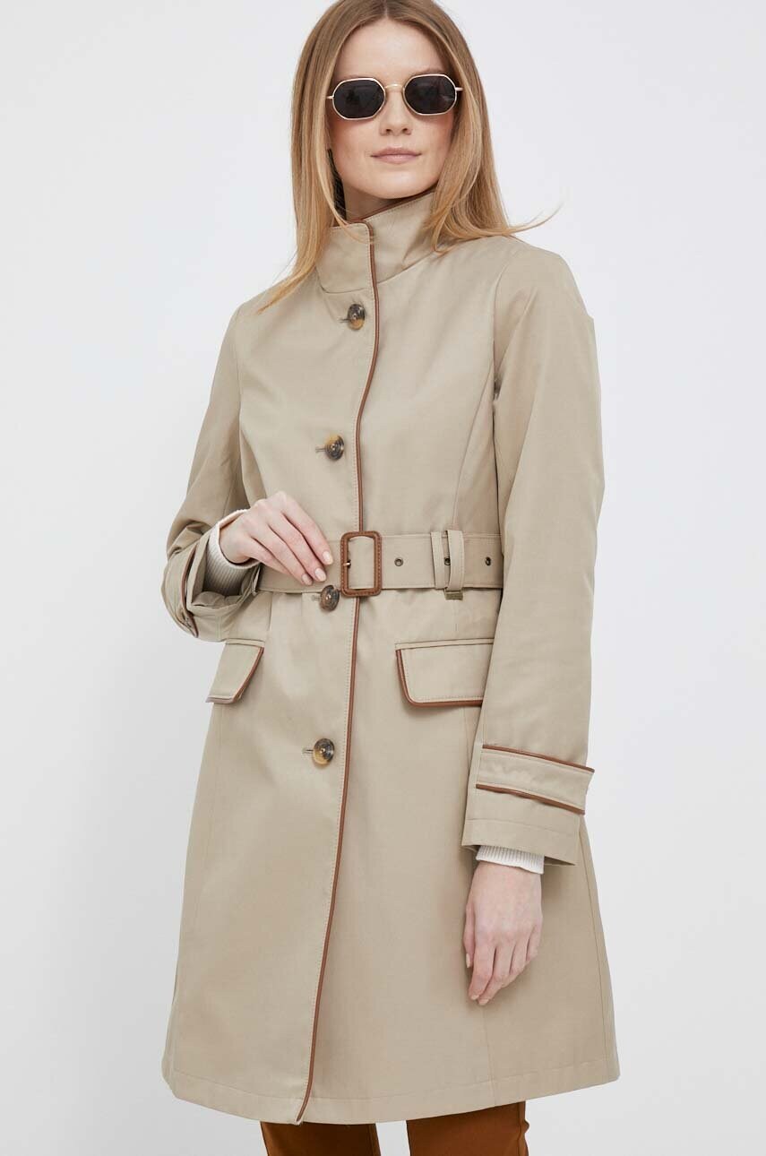 

Пальто Lauren Ralph Lauren женское цвет бежевый переходное