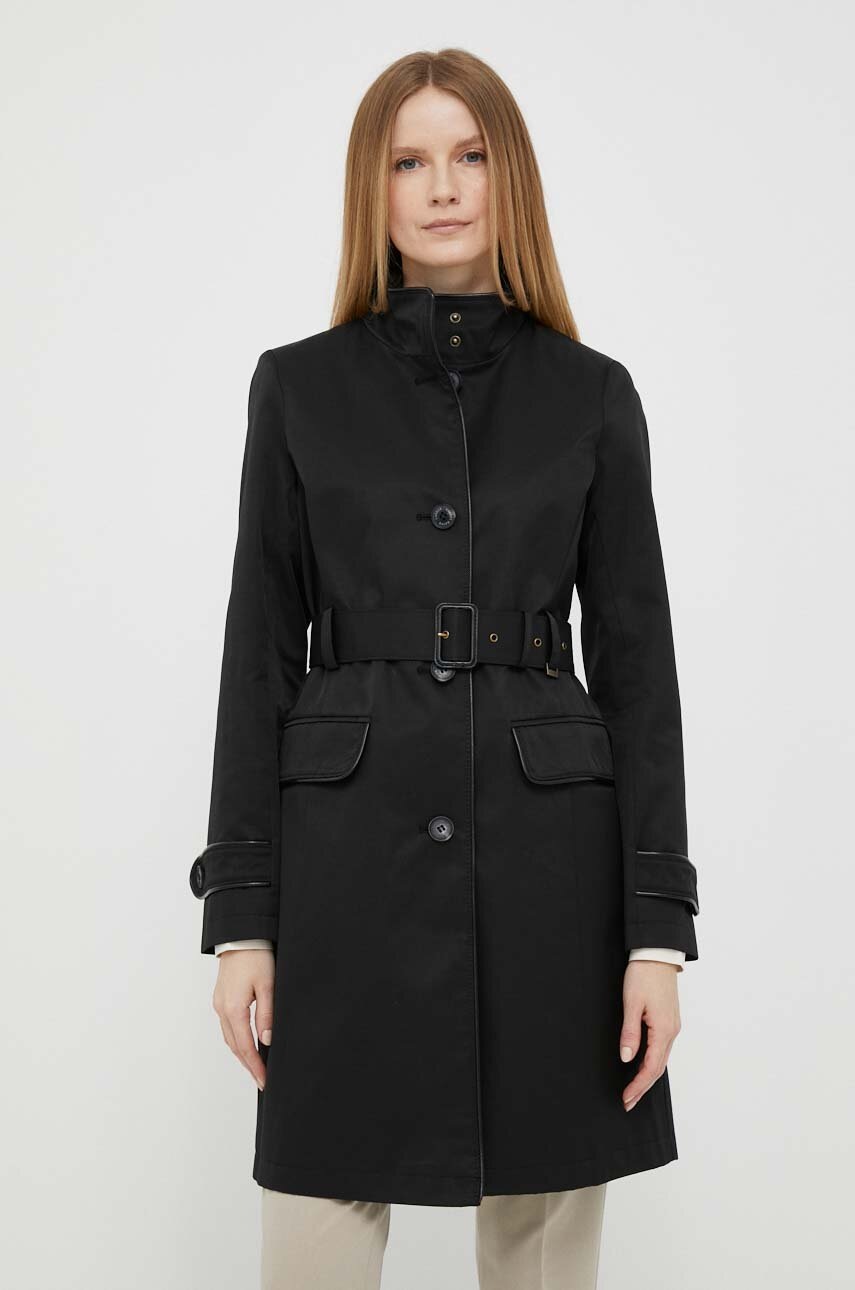 

Пальто Lauren Ralph Lauren жіночий колір чорний перехідний