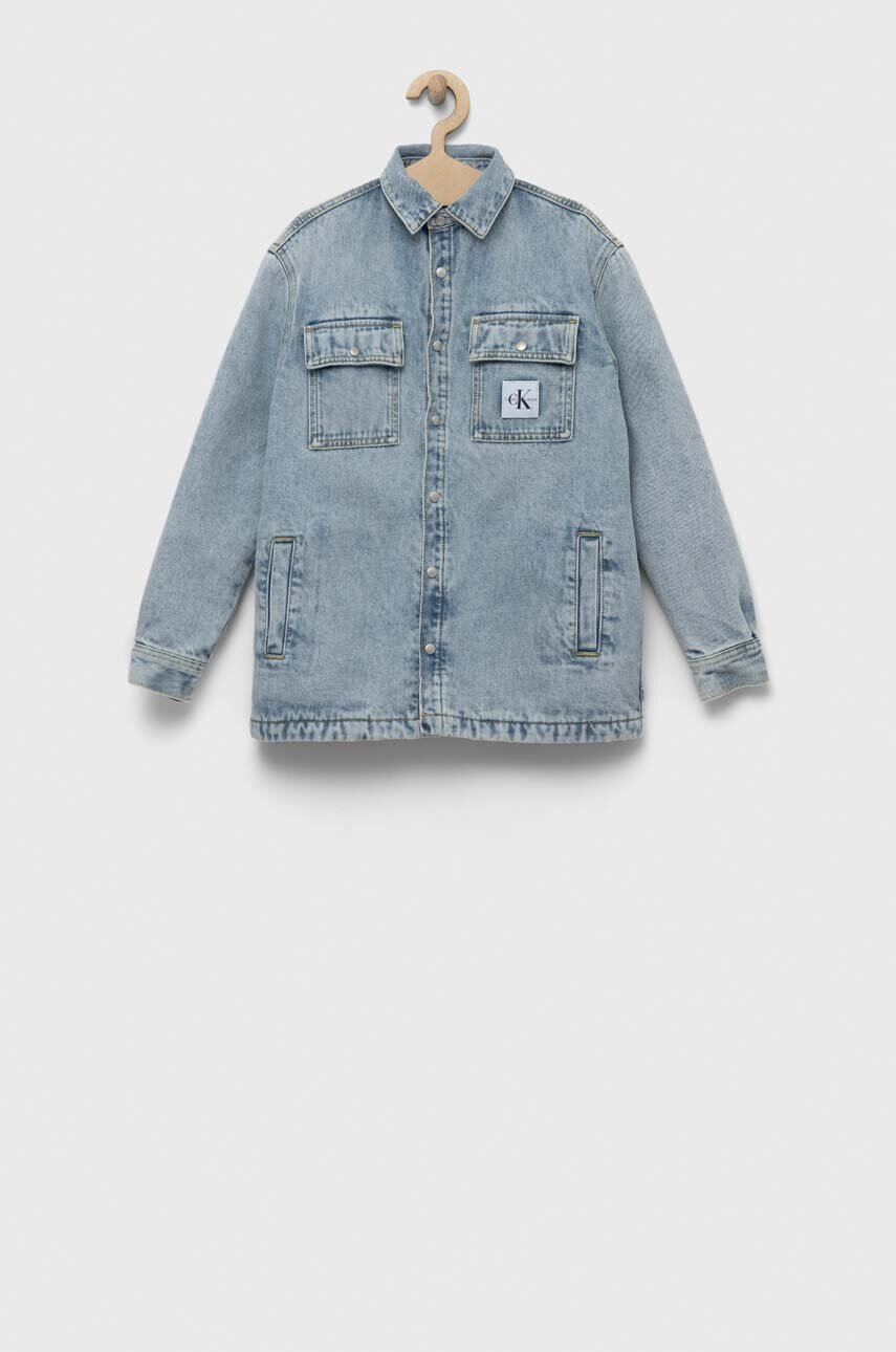 

Детско дънково яке Calvin Klein Jeans в синьо, Син