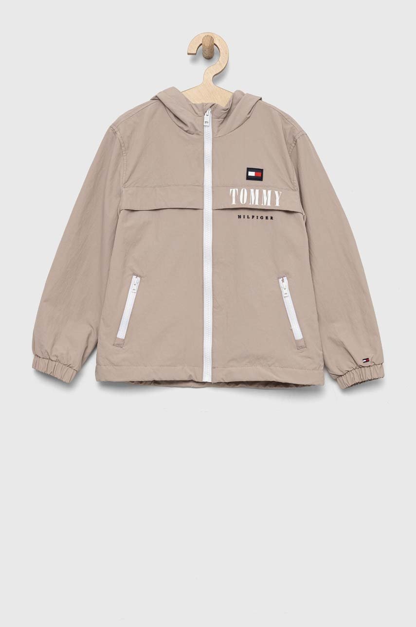 

Дитяча куртка Tommy Hilfiger колір бежевий