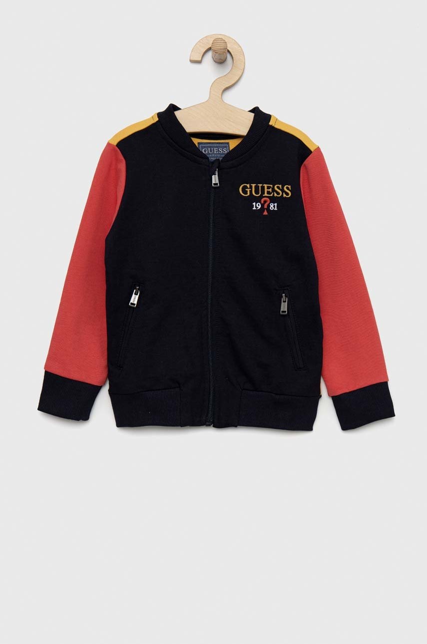 

Дитяча бавовняна кофта Guess з аплікацією