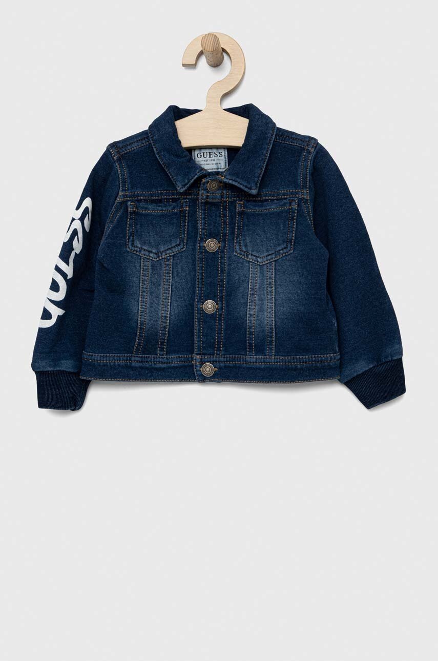Детская джинсовая куртка Guess цвет синий Детская джинсовая куртка Guess цвет синий