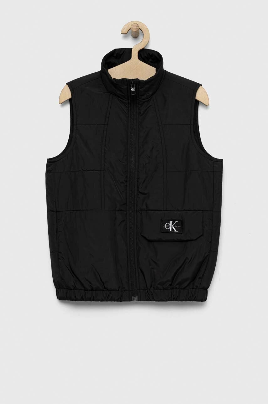 

Детски елек Calvin Klein Jeans в черно, Черен