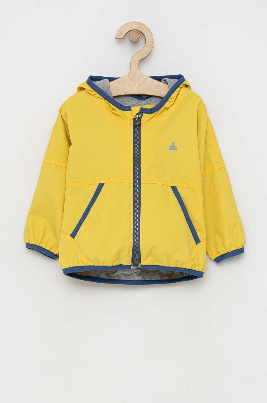 Kojenecká bunda GAP žlutá barva - žlutá -  Hlavní materiál: 100 % Polyester Podšívka: 65 %