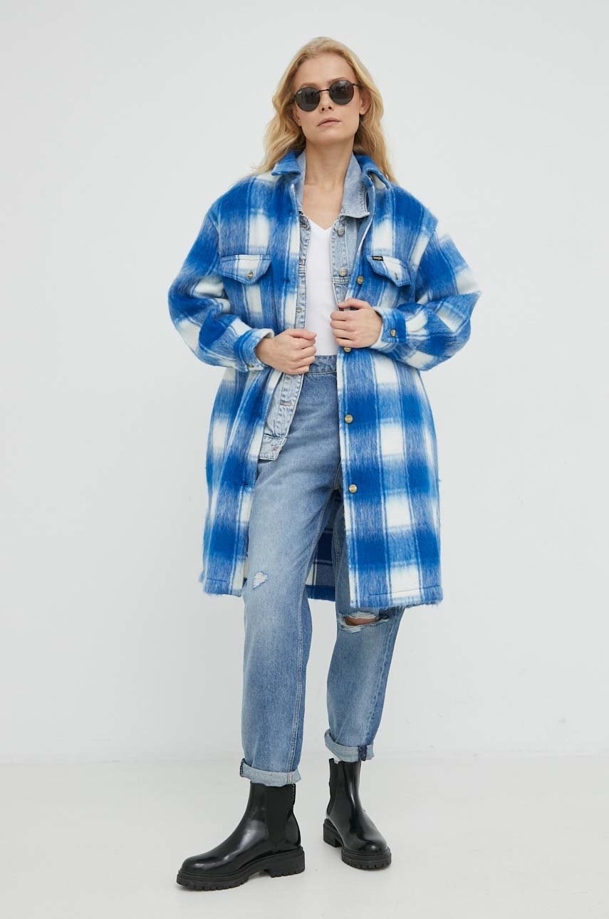 

Куртка з домішкою вовни Wrangler перехідна oversize