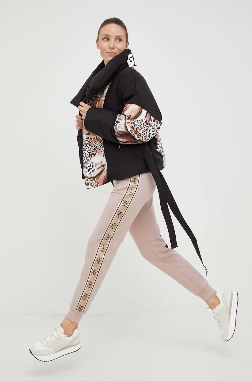 

Куртка Guess жіноча колір чорний зимова oversize