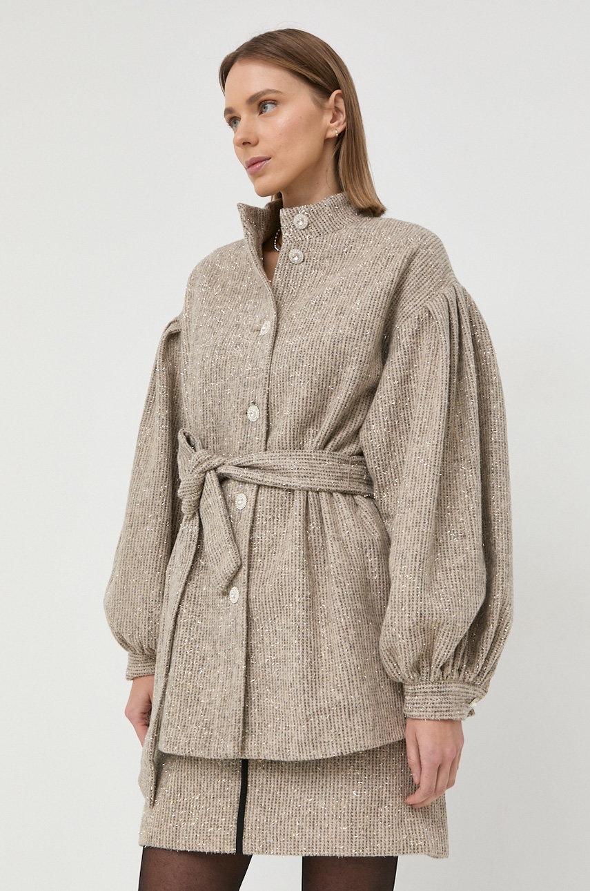 

Пиджак с примесью шерсти Bruuns Bazaar Bergenia Maddi цвет бежевый oversize
