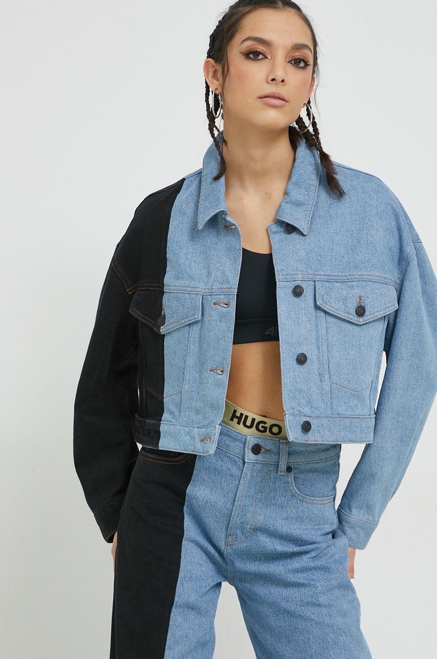 

Джинсовая куртка HUGO женская переходная oversize