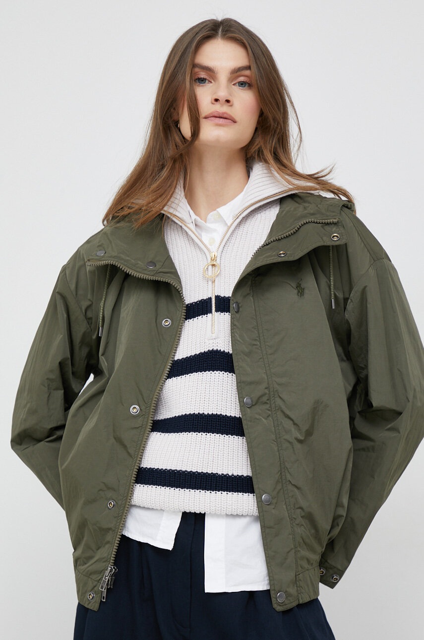 

Куртка Polo Ralph Lauren женская цвет зелёный переходная