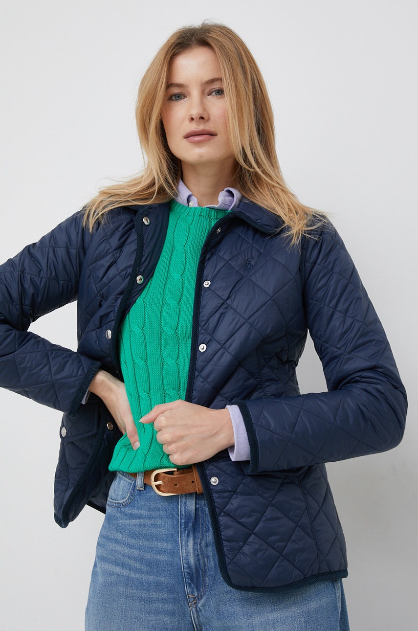 

Куртка Polo Ralph Lauren женская цвет синий переходная
