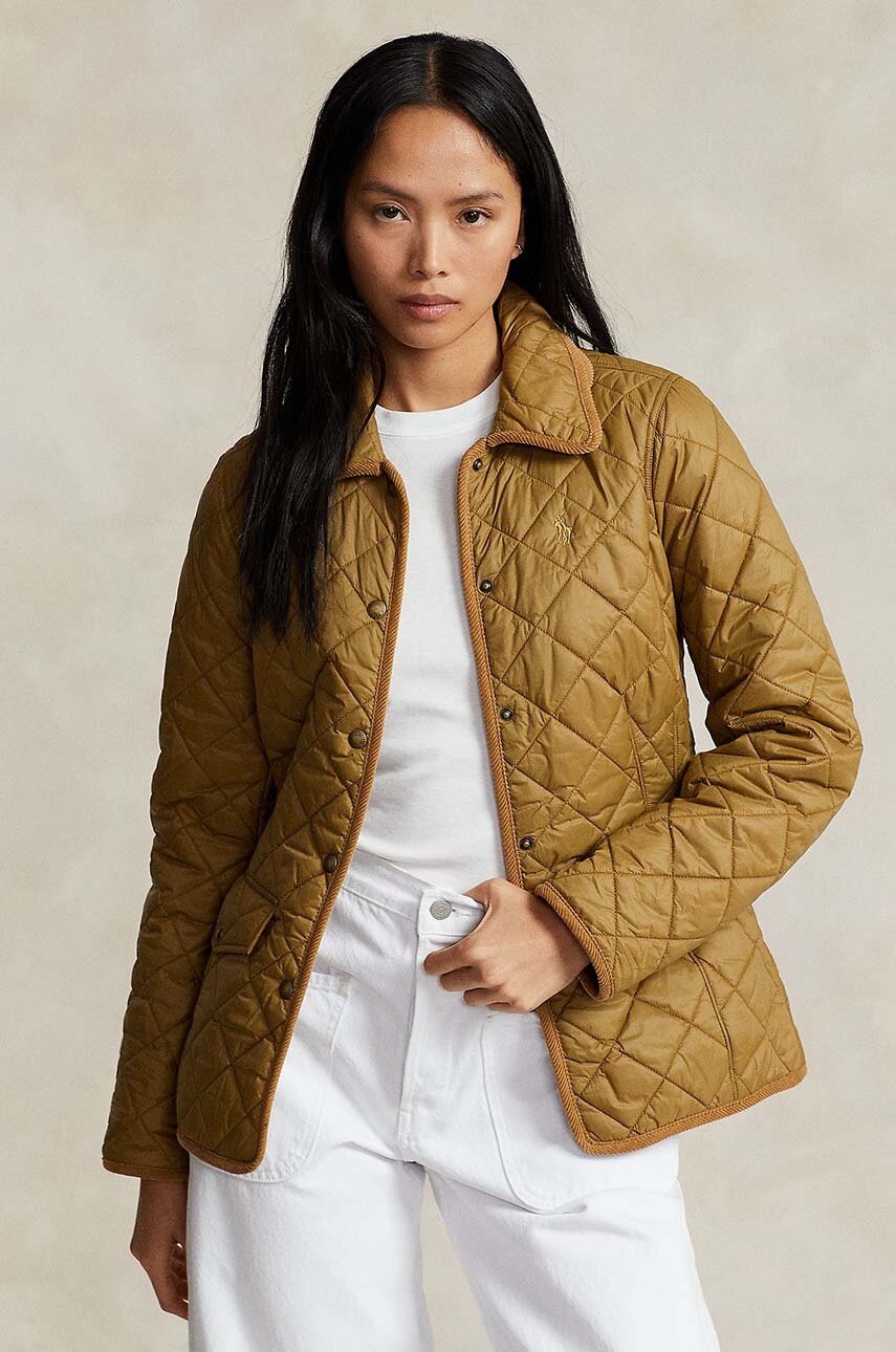 

Куртка Polo Ralph Lauren жіноча колір зелений перехідна