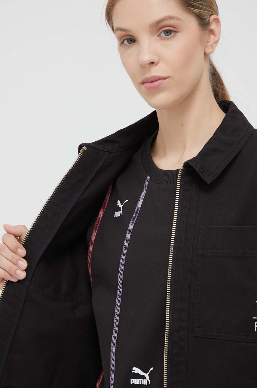 Τζιν μπουφάν Puma X The Ragged Priest χρώμα: μαύρο φωτογραφία