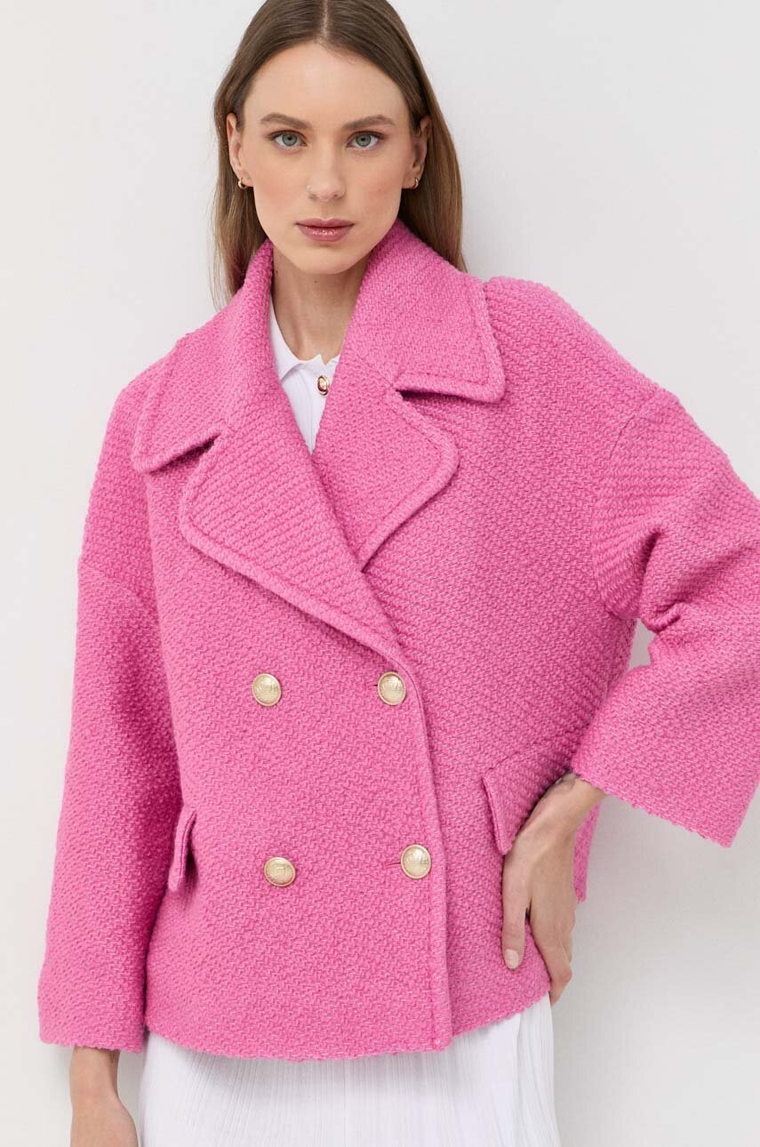 

Вовняна куртка Red Valentino колір рожевий перехідна oversize