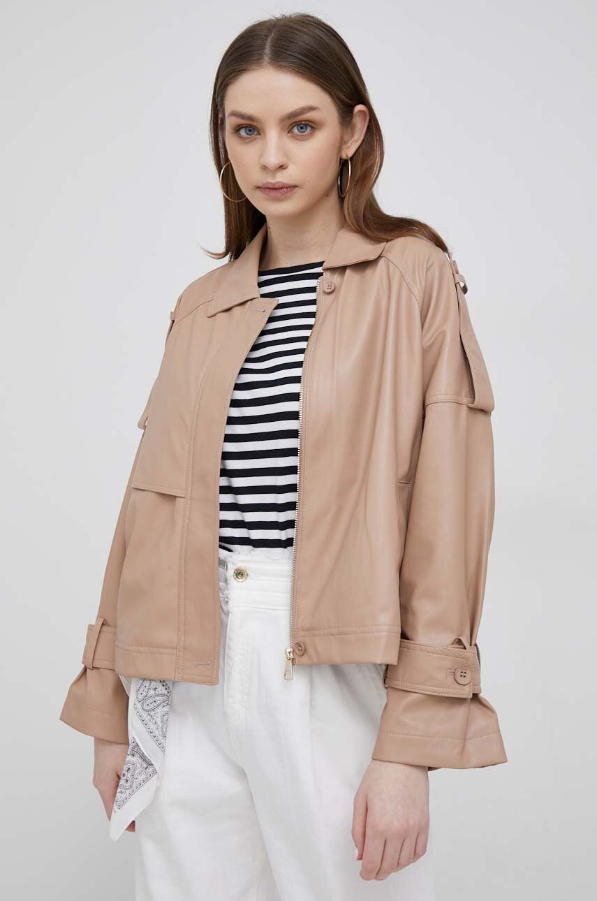 Dkny geaca femei, culoarea maro, de tranzitie, oversize 2023 ❤️ Pret Super answear imagine noua 2022