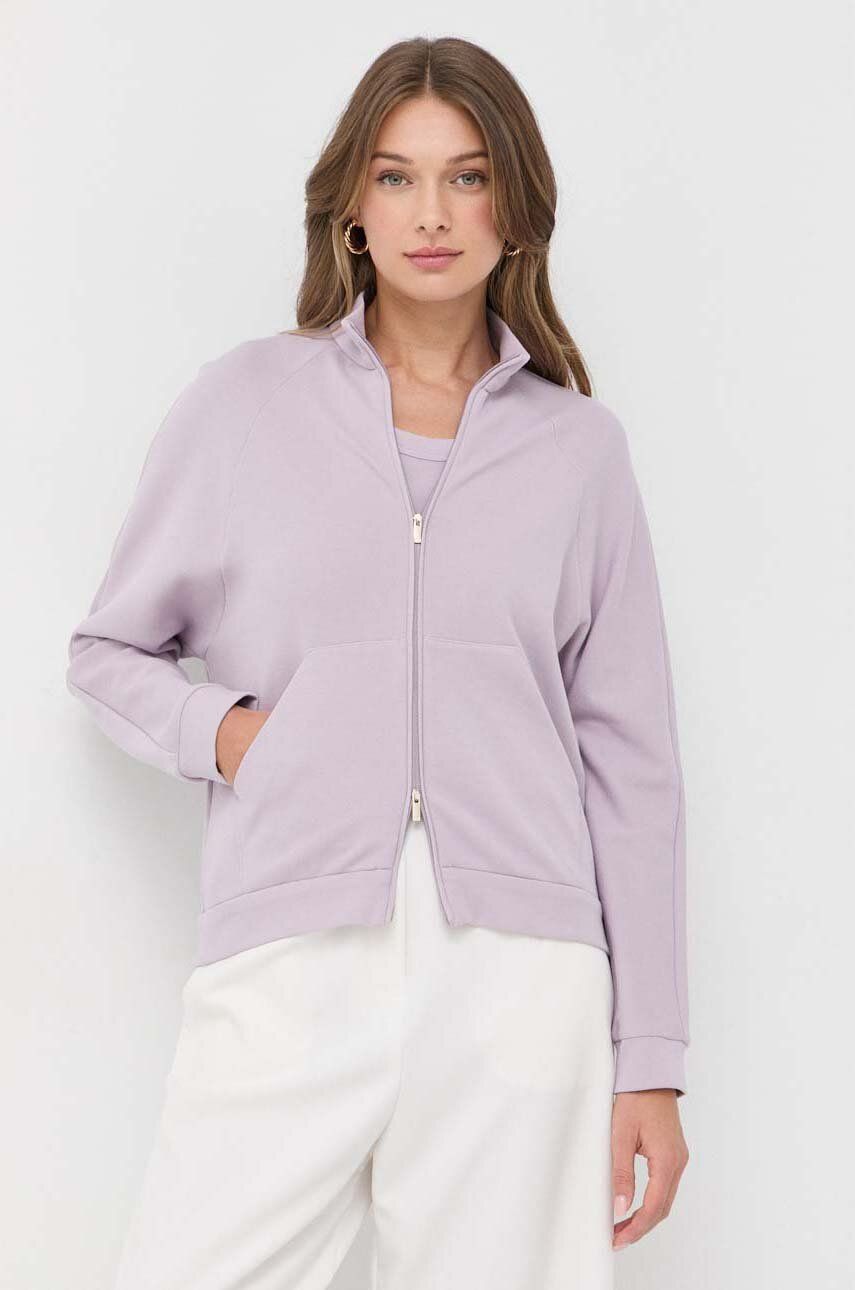 Max Mara Leisure bluza femei, culoarea violet, neted