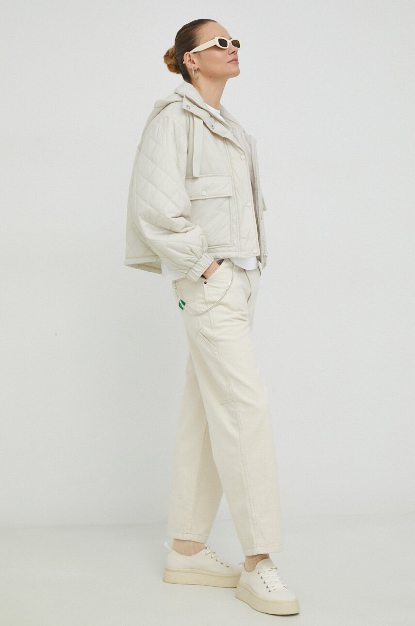 

Куртка Marc O'Polo жіноча колір бежевий перехідна oversize